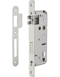 Thirard Serrure Connectée-Serrure encast. Intelock trou cylindre pour poignées connectées, inox, axe50mm, entr'axes70mm, carré8, BR - INTELOCK