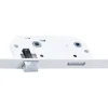 Bricard Serrure De Porte-Serrure à encastrer condamnation bout carré blanc axe 40 mm