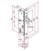 Tirard Loquet, Targette Et Moraillon De Porte-Serrure encastré GK portail coulissant axe 40mm - - GK401202
