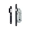 Vachette Serrure à larder D452 Bec de cane axe 50mm bout rond finition noir avec gâche - - 16093000