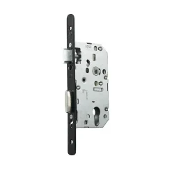 Vachette Loquet, Targette Et Moraillon De Porte-Serrure à larder D455 clé I axe 50mm bout rond finition noir sans gâche - - 22700000