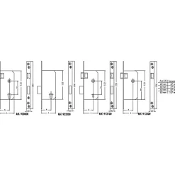 Jpm Loquet, Targette Et Moraillon De Porte-Serrure à larder LIONA réversible à profil européen et bout carré axe 60mm - - 922200-03-0A