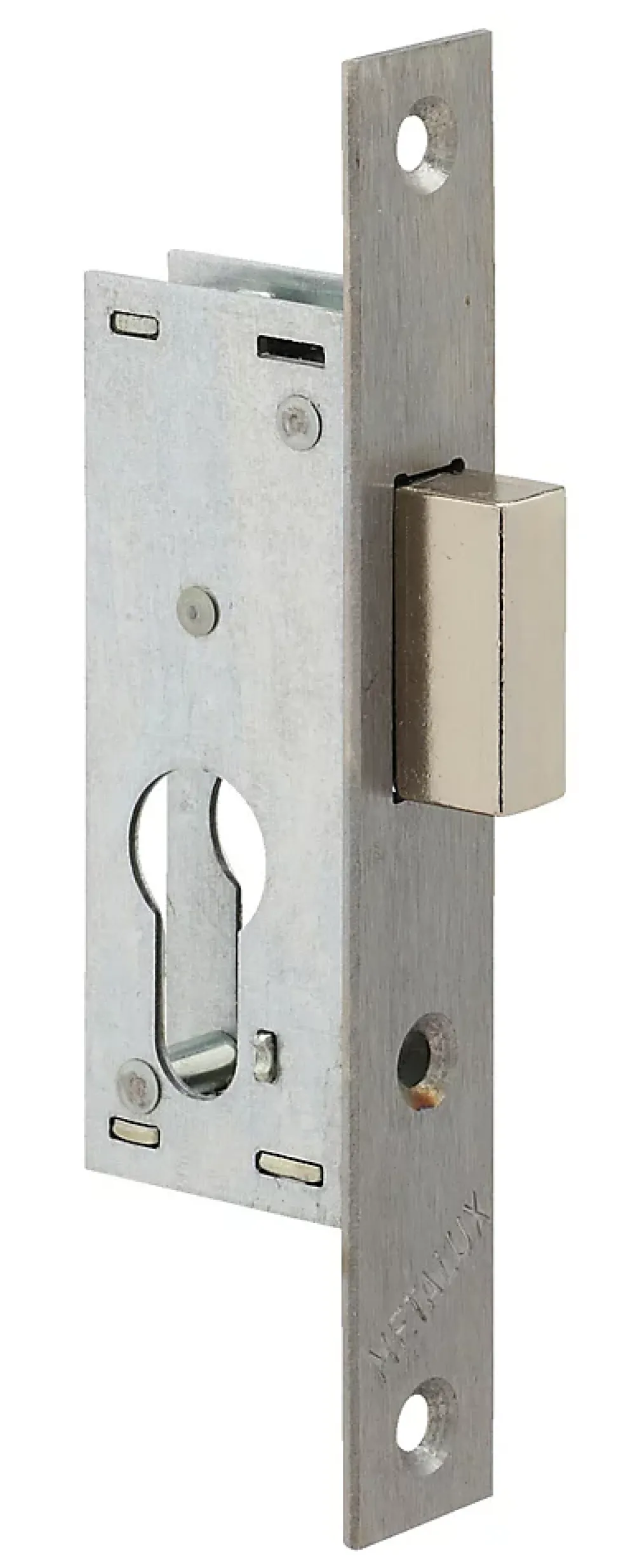 Metalux Serrure monopoint à larder profil étroit pêne dormant seul petit coffre Série 14 largeur 21mm - - F114210000