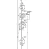 Vachette Loquet, Targette Et Moraillon De Porte-Serrure multipoints à larder 5 points 5900 SPN1 TRILOCK à entrebâilleur ecartement de pêne 100mm bout carré - - 15621000
