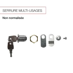 Renz Boîte Aux Lettres 2 Portes-Serrure multi-usages en zamak avec écrou
