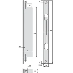 Stremler Assa Abloy Serrure 2 points à levier 41mm Variaxe - STREMLER - 1223.41.0