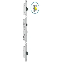 Stremler Assa Abloy Serrure 3 points TF3 pêne dormant/demi-tour 45mm têtière plate 22mm - STREMLER - 6370.45.3A