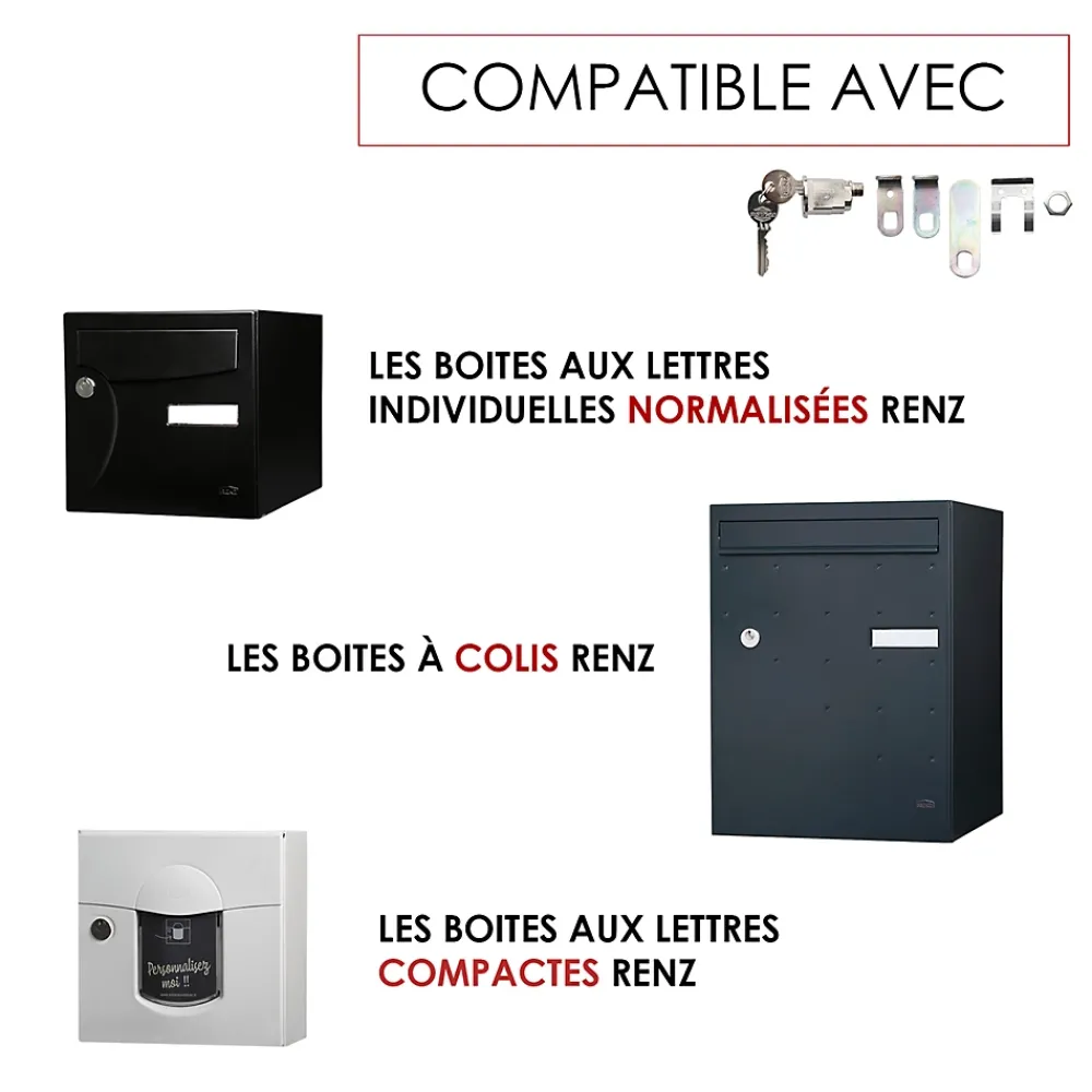 Renz Serrure PTT normalisée boites aux lettres