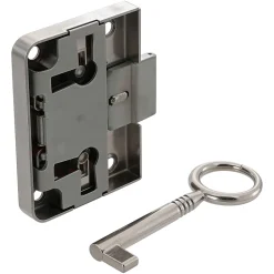 Diall Serrure De Meuble|Serrure De Meuble-Serrures en applique l. 53 mm x H. 57 mm x EP. 9 mm