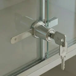 Diall Serrure vitrine Acier/Nickelé ø20 mm x EP. 6 mm