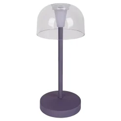 Näve Set de 2 lampes de table LED rechargeables Gomba extérieur intérieur métal plastique couleur mûre hauteur 18,5cm