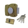 Diall Set de verrous avec cylindre aluminium 10.85 x 6.42 x 1.82 cm