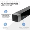 Ml-Design Equerre De Fixation-Set de 2x consoles murales support d'étagères en acier noir mat 500x150x30 mm