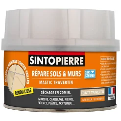 Sinto Mastic, Cartouche Joint Et Silicone-pierre travertin, la boite de 170 ml