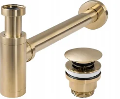 Rea Evacuation De Baignoire-Siphon de lavabo + bonde Brushed Gold
