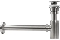 Rea Siphon de lavabo + bonde Brushed Nickel
