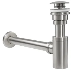 Rea Siphon de lavabo + bonde Brushed Nickel
