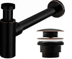 Rea Siphon de lavabo + bonde Old Black