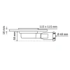 Wirquin Siphon de sol avec bride 150x150mm