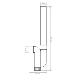Somatherm for you Evacuation De Lave-Linge|Siphon Pour Lavabo-Siphon en P 1 entrée