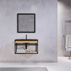 Stano Siphon lavabo design finition noir mat