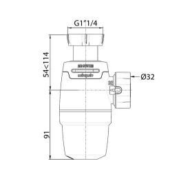 Wirquin Evacuation De Lavabo-Vasque|Siphon Pour Lavabo-Siphon Neo « Air » pour vasque 32mm