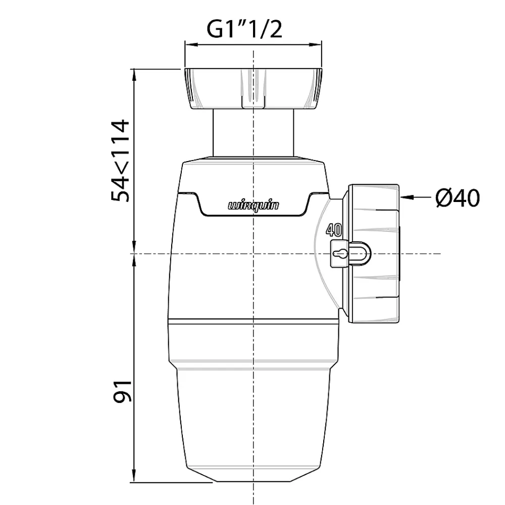 Wirquin Evacuation D'Évier|Siphon Pour Évier-Siphon Neo pour vasque ø40 mm