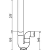 Sferaco Evacuation D'Évier-Siphon plastique M.A.L. - sortie horizontale -