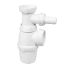 Wirquin Siphon réglable blanc 40mm avec raccord pour lave-vaisselle ou machine à laver