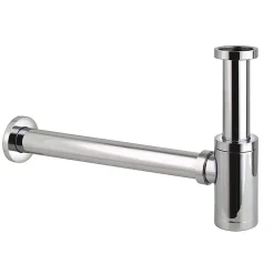 Pipe Wc-Siphon rond MIN avec finition chromée brillante en laiton Kibath