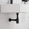 Pipe Wc-Siphon rond MIN avec finition NOIR mat en laiton Kibath