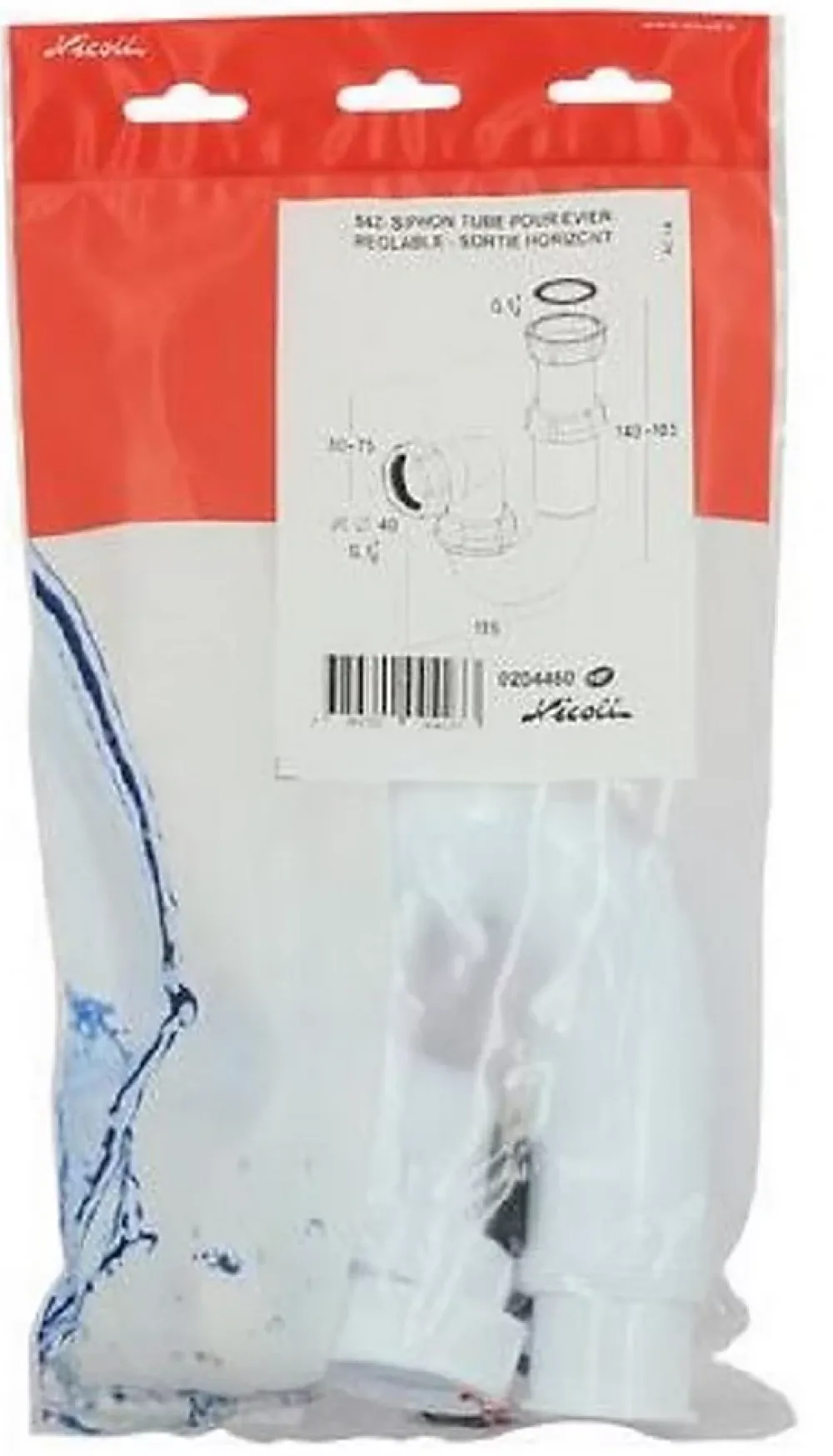 Nicoll Evacuation D'Évier-Siphon tube articulé pour évier - Diamètre 40 mm - Réglable et Orientable
