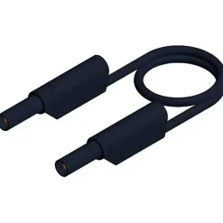 Stahlmann SKS Hirschmann MLS WS 50/1 sw Cordon de mesure de sécurité Banane 4 mm 0.50 m noir