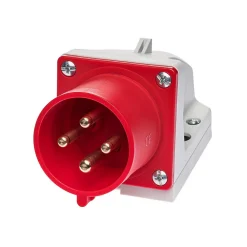 Ide Socle Male Triphasé 32a 3p+t 380v - 4 Broches - étanche Ip44 -