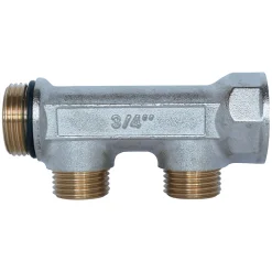 Somatherm for you - Collecteur de distribution 2 sorties à portée plate easy lock m1/2