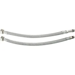 Somatherm for you Flexible Robinetterie-- Lot 2 flexibles sanitaires 300 mm DN8 F 3/8 - M 10/100 dont 1 avec prolongateur