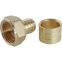 Somatherm for you Tube Et Raccord Per-- Raccord droit à glissement pour tube PER diam 16 - Ecrou-tournant F20/27 - lot de 10