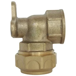 Somatherm for you Tube Et Raccord Pehd-- Raccord laiton coudé applique murale Serrage Extérieur pour tube PE diam 25 - F3/4