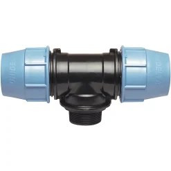 Somatherm for you - Raccord plastique Té Mâle 1 1/4 au centre pour tube PE diam 40 mm
