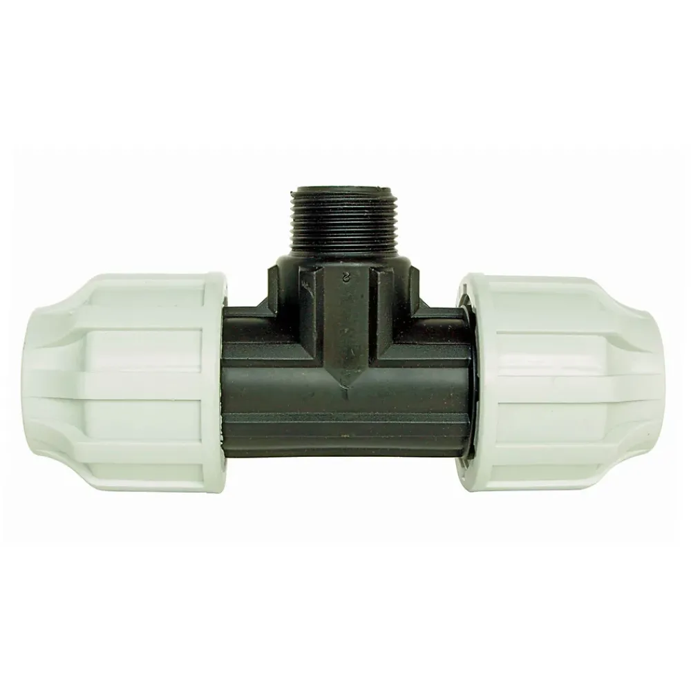 Somatherm for you - Raccord plastique Té Mâle 1 au centre pour tube PE diam 32 mm