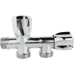 Somatherm for you Evacuation De Lave-Linge-- Robinet à clapet double sorties pour machine à laver - M1/2 - Sorties M3/4