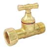 Somatherm for you Robinet Chasse D'Eau-- Robinet de WC droit laiton brut M12/17 - Ecrou Prisonnier 12/17