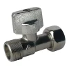 Somatherm for you Robinet Chasse D'Eau-- Robinet de WC 1/4 de tour droit nickelé M12/17 - Ecrou Prisonnier 12/17