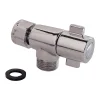 Somatherm for you Robinet Chasse D'Eau-- Robinet de WC 1/4 de tour équerre Design chromé M12/17 - Ecrou Prisonnier 12/17