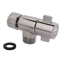 Somatherm for you Robinet Chasse D'Eau-- Robinet de WC 1/4 de tour équerre Design chromé M12/17 - Ecrou Prisonnier 12/17