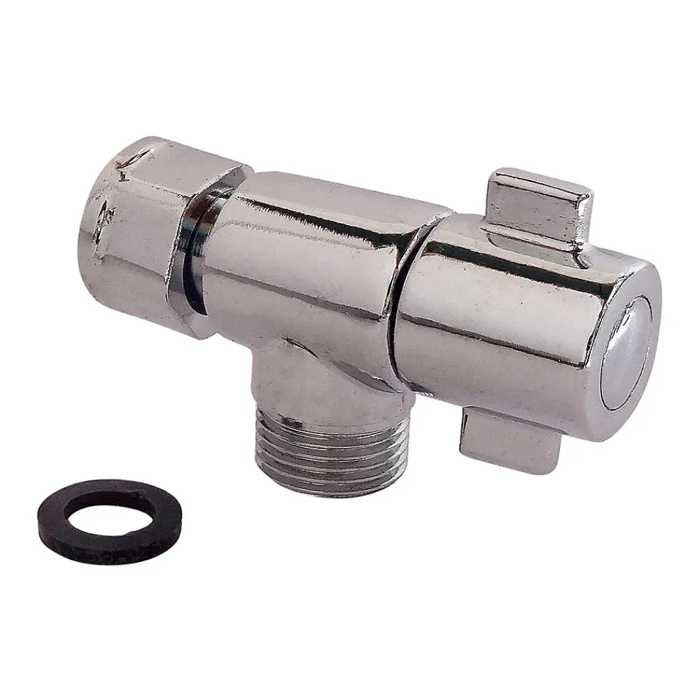 Somatherm for you Robinet Chasse D'Eau-- Robinet de WC 1/4 de tour équerre Design chromé M12/17 - Ecrou Prisonnier 12/17