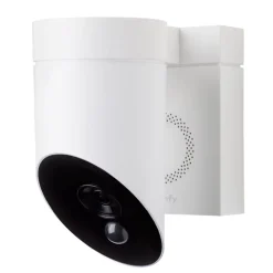 Somfy Caméra De Surveillance-1875326 - Outdoor Camera 2 blanche - Caméra de surveillance extérieure wifi avec détection intelligente - 1080p Full HD - Sirène 110 dB