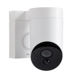 Somfy Caméra De Surveillance-1875326 - Outdoor Camera 2 blanche - Caméra de surveillance extérieure wifi avec détection intelligente - 1080p Full HD - Sirène 110 dB
