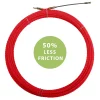 Tecnid Sonde tire-fils à câble hélicoïdal, rouge, diam. 4,2 mm, 10 mètres, avec bornes M5 interchangeables
