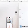 Somlife Sonnette portier app tuya smart life autonome sans fils alerte direct smartphone, vision nocture carillon fourni